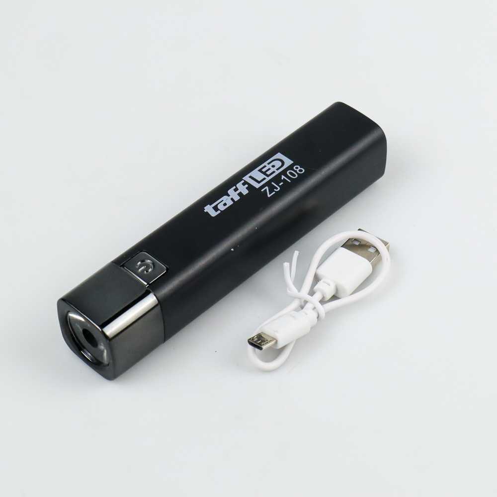 TaffLED Senter LED Mini Premium Flashlight Bright USB Rechargerable 5W ZJ-108