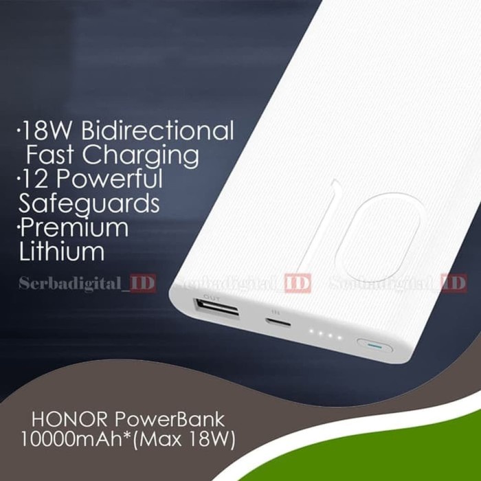 Power Bank HONOR Quik Charge 10000mAh Max 18w Li-ion Original
