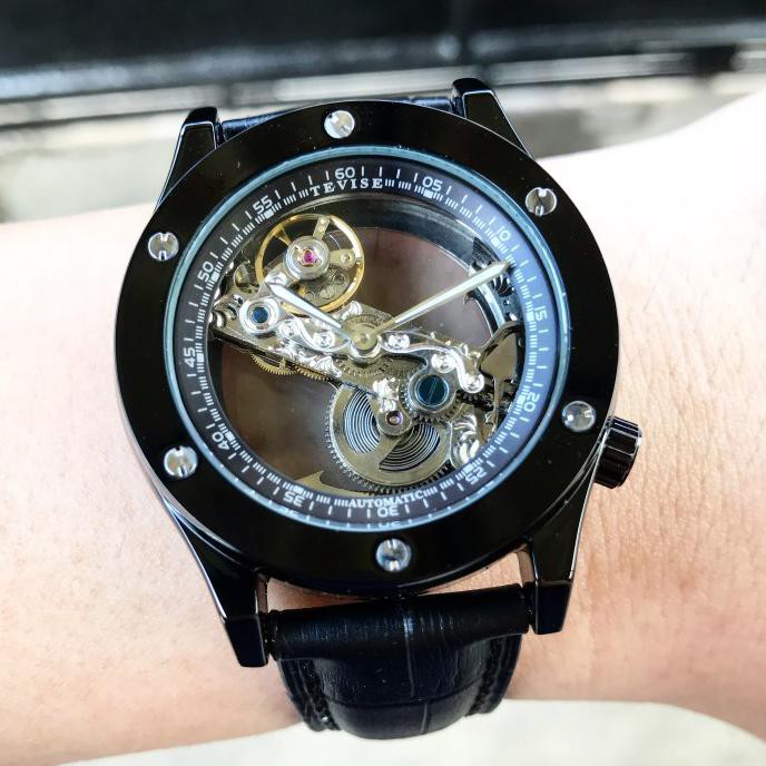 Jam Tangan Pria Original Automatic Otomatis Tevise Paragon Rr76Oyyq8F