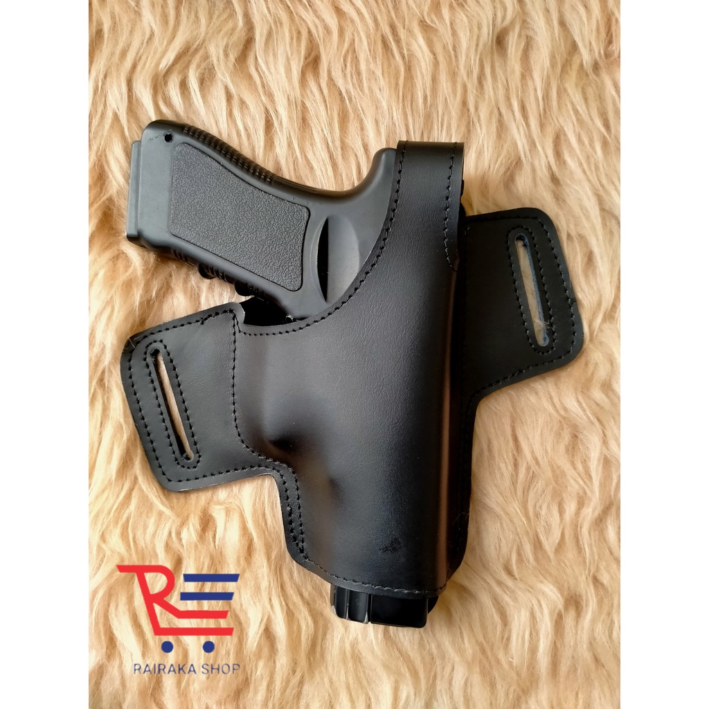 Holster pinggang Sarung Pistol Kulit Glock, HS, Baretta