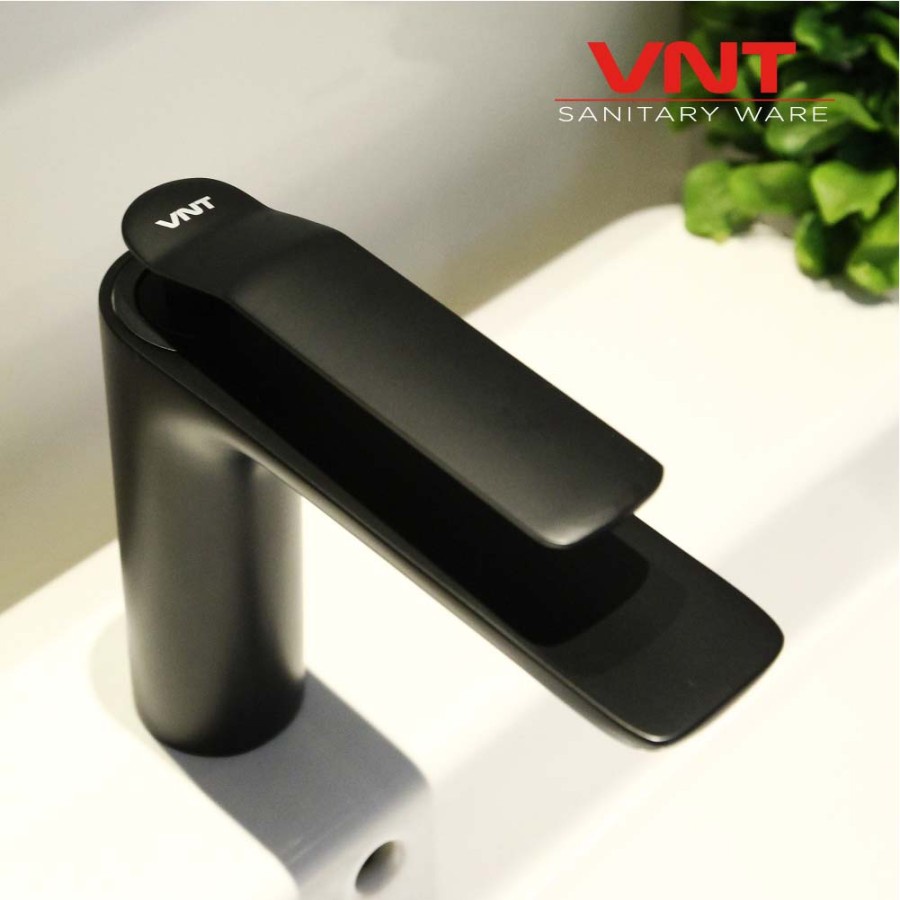 Kran Wastafel Hitam Doff Minimalis Hot &amp; Cold Keran Black Basin Faucet