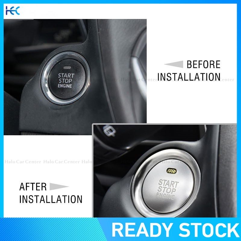 Car Engine Push Start Stop Engine Button Cover for Most car Perodua Mazda Toyota