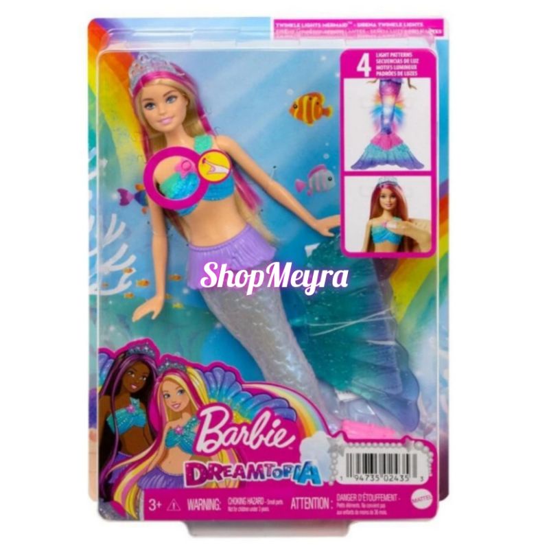 Boneka Barbie Dreamtopia Twinkle Lights Mermaid Mainan Boneka Barbie Original