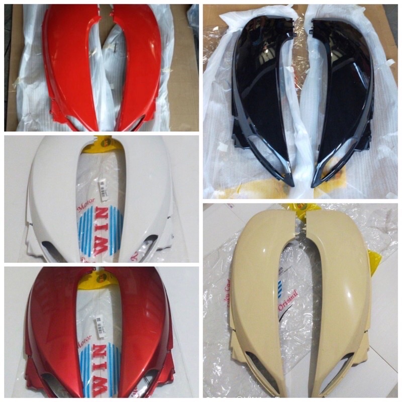 cover body scoopy fi k16 tahun 2013 2016 hitam putih merah maroon marun cream krem non original set 