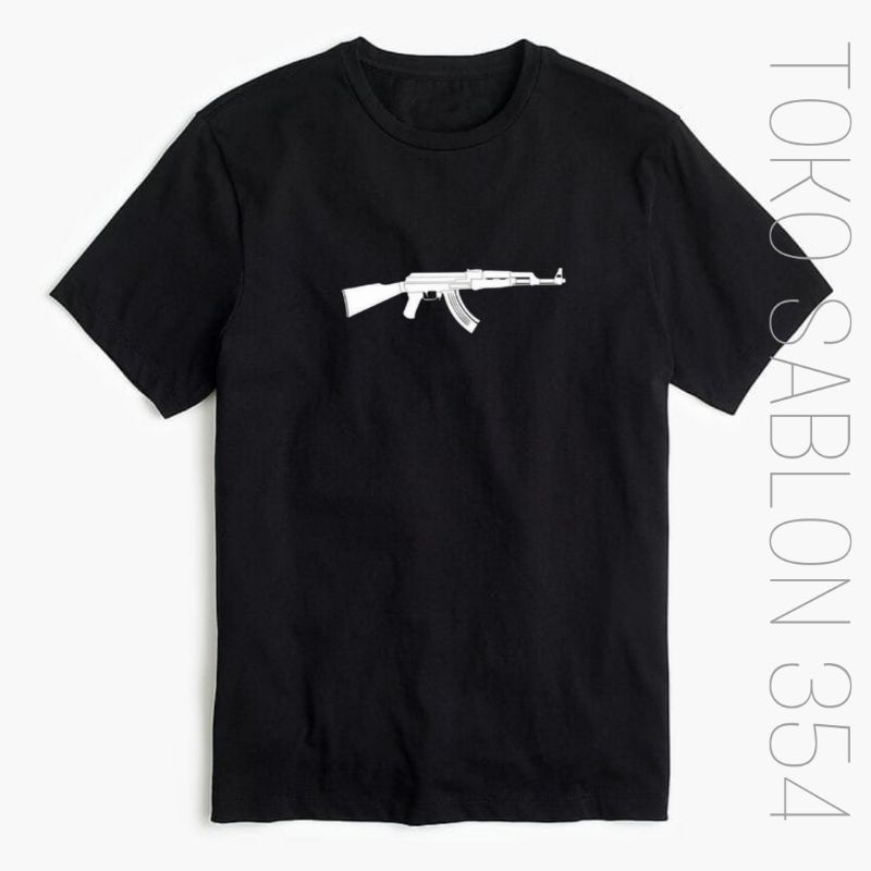 {NEW} Kaos AK 47 / Baju Distro / Kaos VINTAGE / Kaos OVERSIZE Lokal / tee