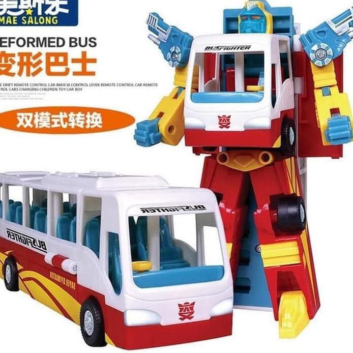 Jual bakal laku - Mainan Bus Robot / War Hero Deformation Bus / Mainan