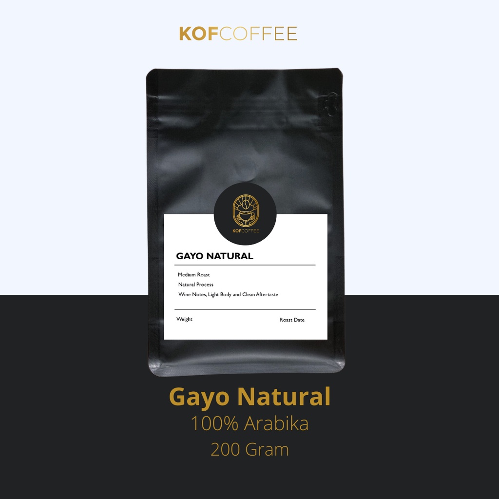 

BIJI KOPI GAYO NATURAL PREMIUM 100% ARABIKA - 200Gram