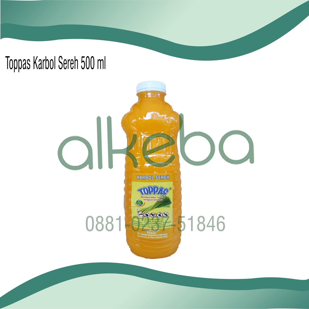 toppas karbol sereh botol 500 ml pengusir serangga / sereh wangi murah