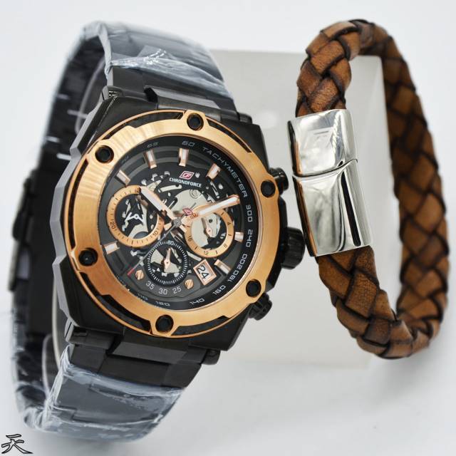Jam Tangan Pria Chronoforce 5297 Rantai Original Murah