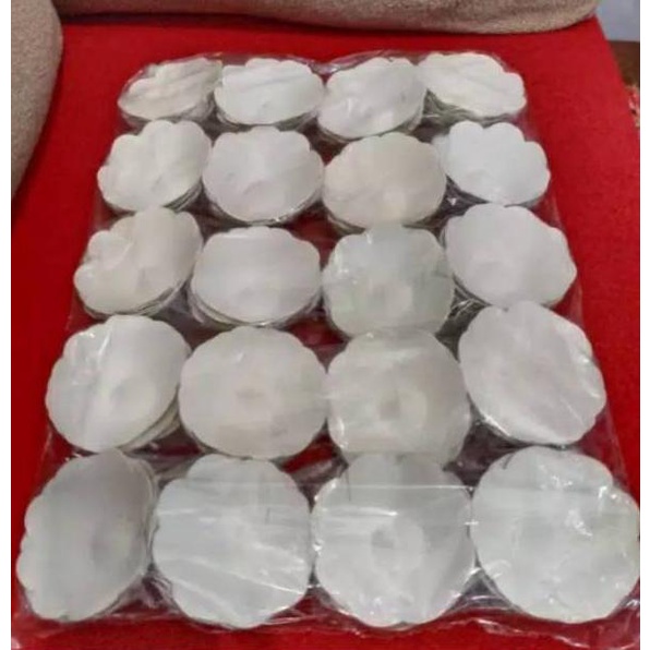 [KODE LN9MZ] Grosir Sudi tatakan kue bikang .200 pcs putih polos ivory