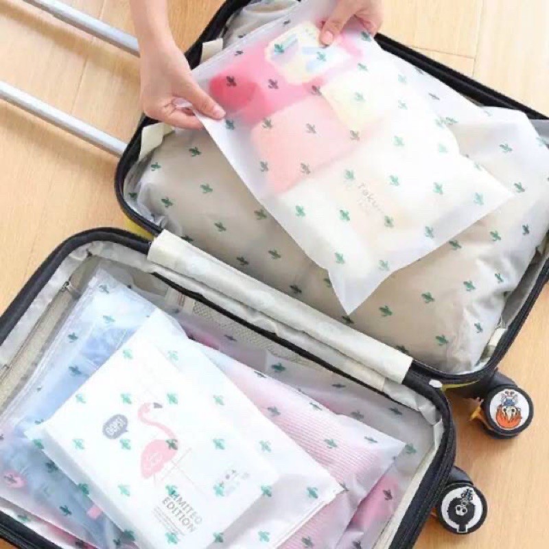 KANTONG STORAGE BAG ZIPLOCK MOTIF KAKTUS