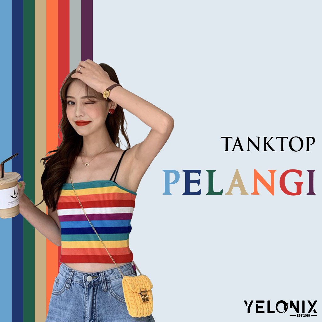 Tanktop Wanita ( SOFT SPANDEK ) Polos Tali Kecil / Besar / Agnes Singlet Kaos Dalam Cewek - YELONIX