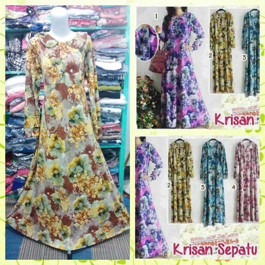 SALE - GAMIS JUMBO JERSEY MOTIF BUNGA