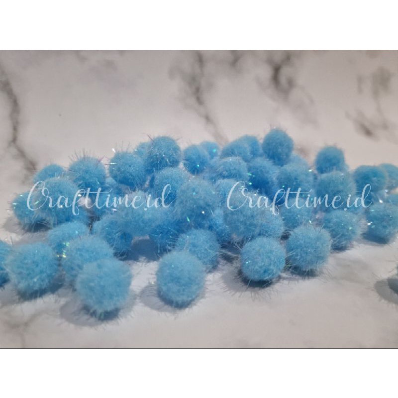 [25 BUAH] POMPOM POLOS / POMPOM DURI / POMPOM LASER