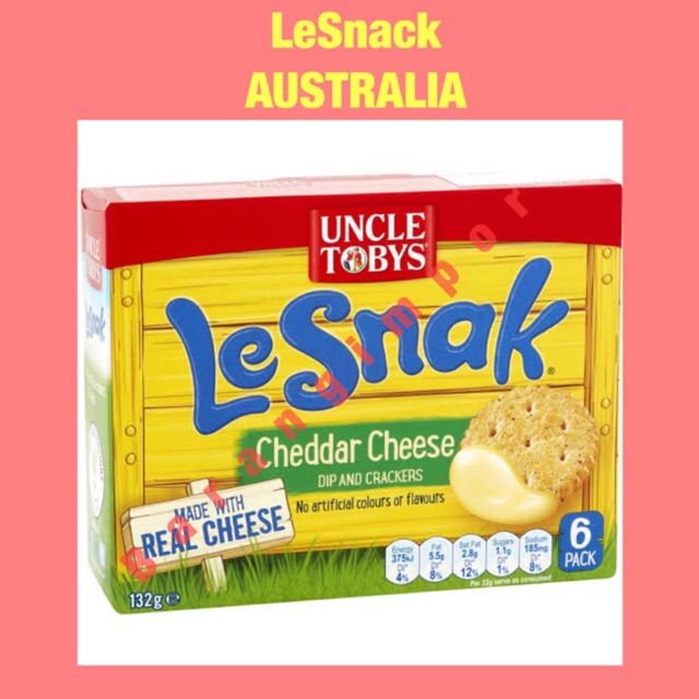 

Uncle Tobys Le Snak Cheedar Cheese Australia Biskuit Keju Anak