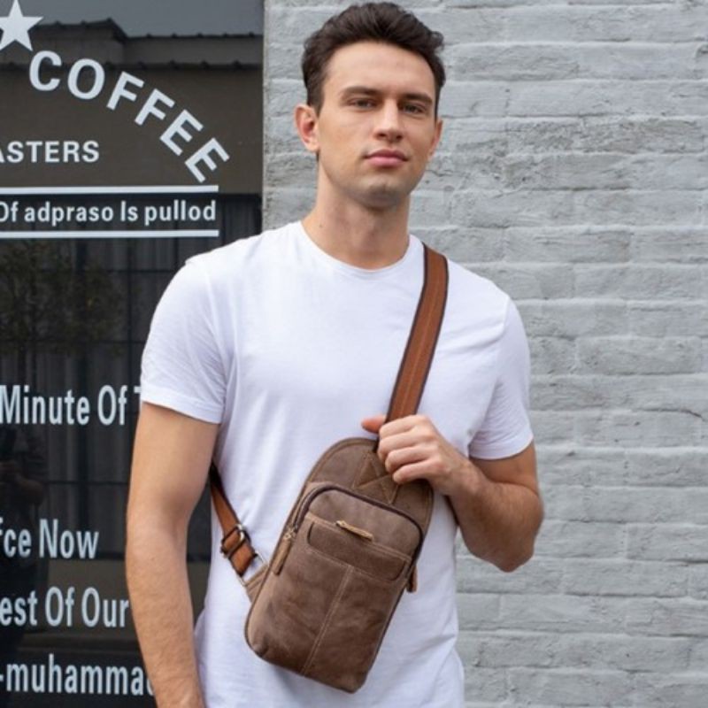 Tas Selempang Kulit Pria Asli Kulit Sapi (HELIOS By Napoleon)