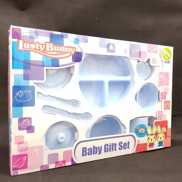 LUSTY BUNNY FEEDING SET / KADO LAHIRAN BABY Lusty Bunny Lb 1873 Gift set baby S1