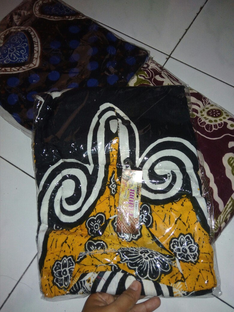 Daster Kencana Ungu Batik - Daster Lengan Panjang Murah Produsen Daster Abstrak Remekan Pekalongan