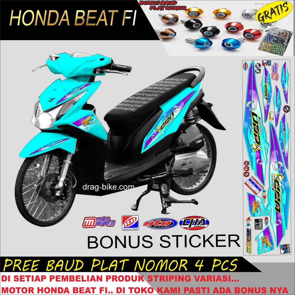 STRIPING VARIASI STIKER MOTOR BEAT FI