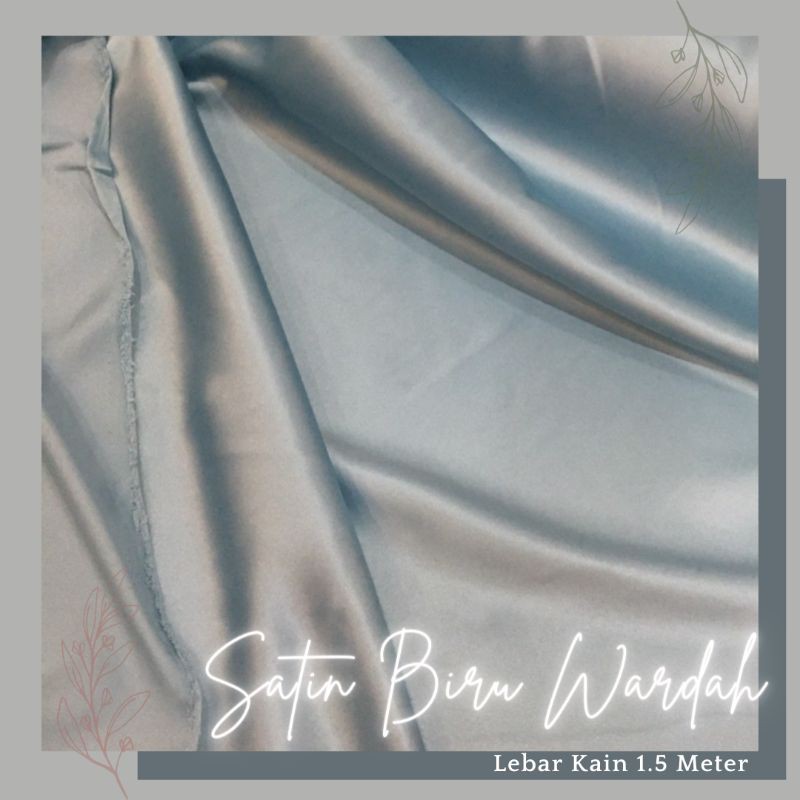 Special Bahan Kain Satin Velver Biru Wardah Backdrope Background