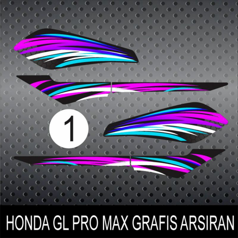 STIKER STRIPING DECAL VARIASI HONDA GL PRO / GL MAX GRAFIS ARSIRAN