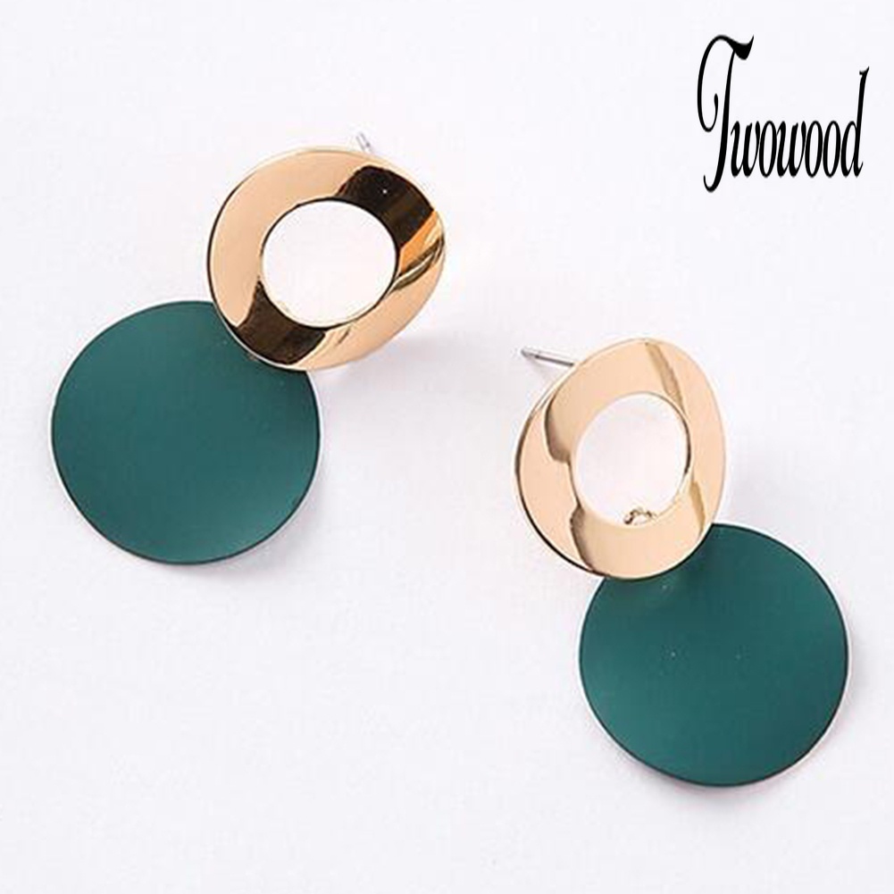 Anting Stud Bentuk Bulat Model Hollow Out Untuk Wanita