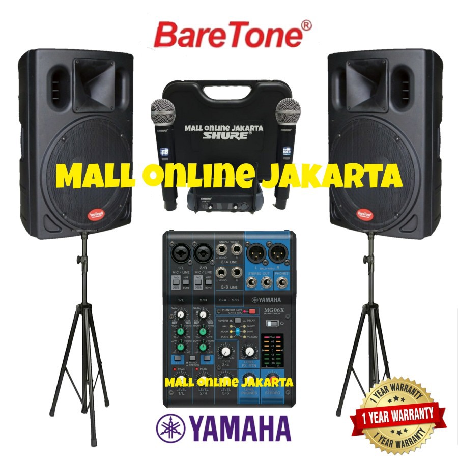 Paket Speaker aktif baretone 15 inch max 15Rae outdoor sound system