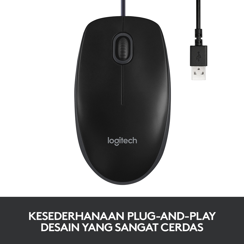 Logitech B100 Optical USB Mouse-3