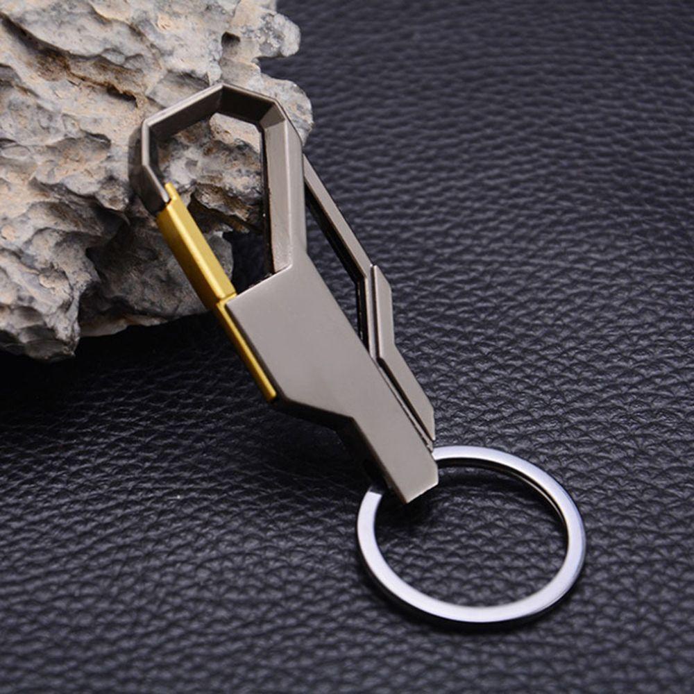 Lanfy Gantungan Kunci Aksesoris Stainless Steel Pribadi Aksesoris Mobil Gantungan Kunci Auto Interior Hadiah Yang Indah Gentleman Metal Keyring