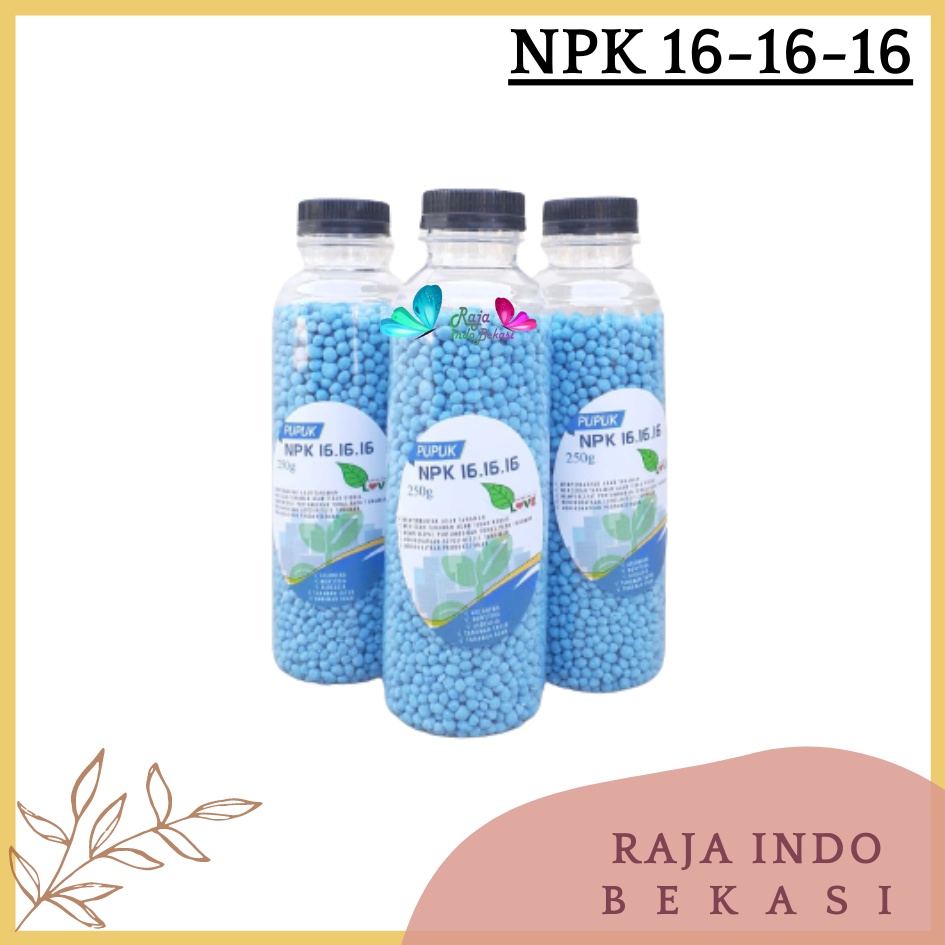 Pupuk NPK Mutiara / Prima 161616 Botol 250 Gram Nutrisi Pertumbuhan Benih Tanaman Sayuran Bibit Buah