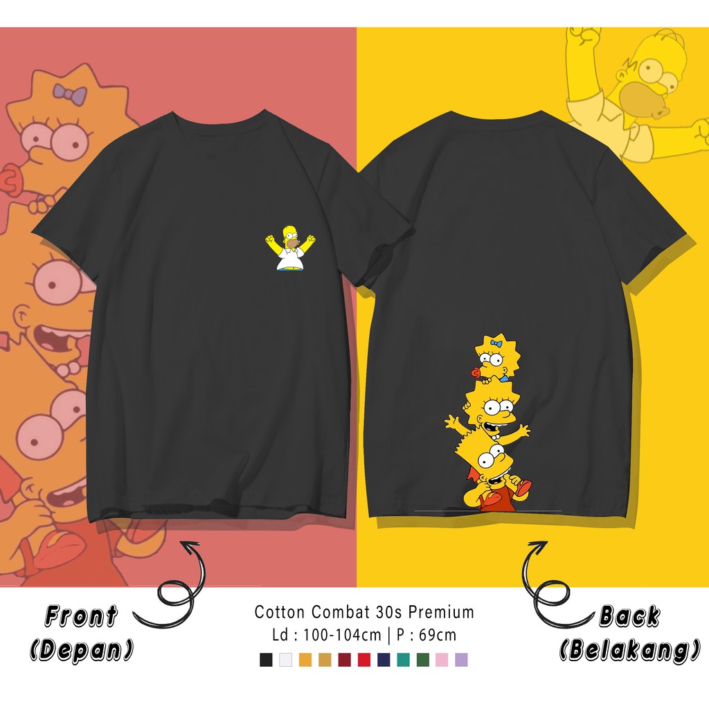 THE SIMPSONS  / TERMURAH BAJU KAOS KATUN WANITA/ PRIA UNISEX LENGAN PENDEK / TUMBLR TEE