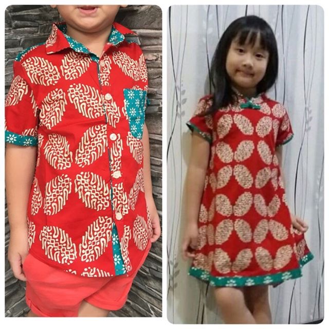 Batik Anak Fr / Batik Anak Modern / Batik Anak Sekolah / Baju Imlek Anak