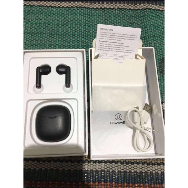 USAMS IA04 TWS Earbuds Bluetooth V5.0 - Hitam