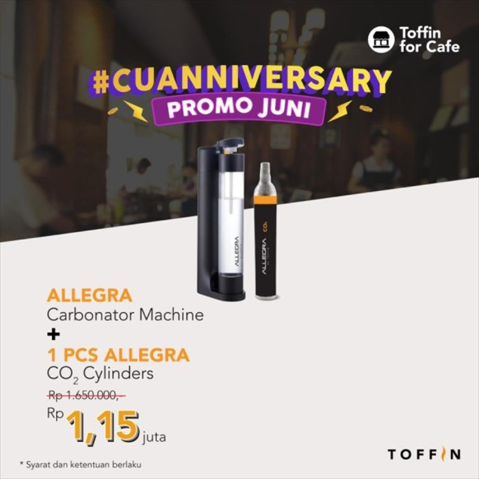 Promo Allegra Carbonator 1 + 1 Co2 - Soda Maker - Dapur / Kitchen