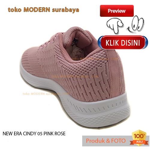 Sepatu wanita olahraga casual sneakers tali NEW ERA CINDY 05 PINK ROSE