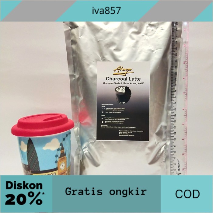 

PROMO Charcoal latte 1.000 gr / 1 kg merk Akaya minuman bubuk GRATIS ONGKIR