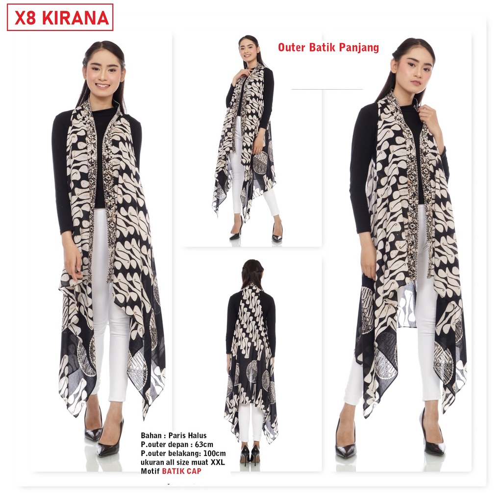 OUTER BATIK PANJANG MUSLIM BAHAN PARIS HALUS SEKALI