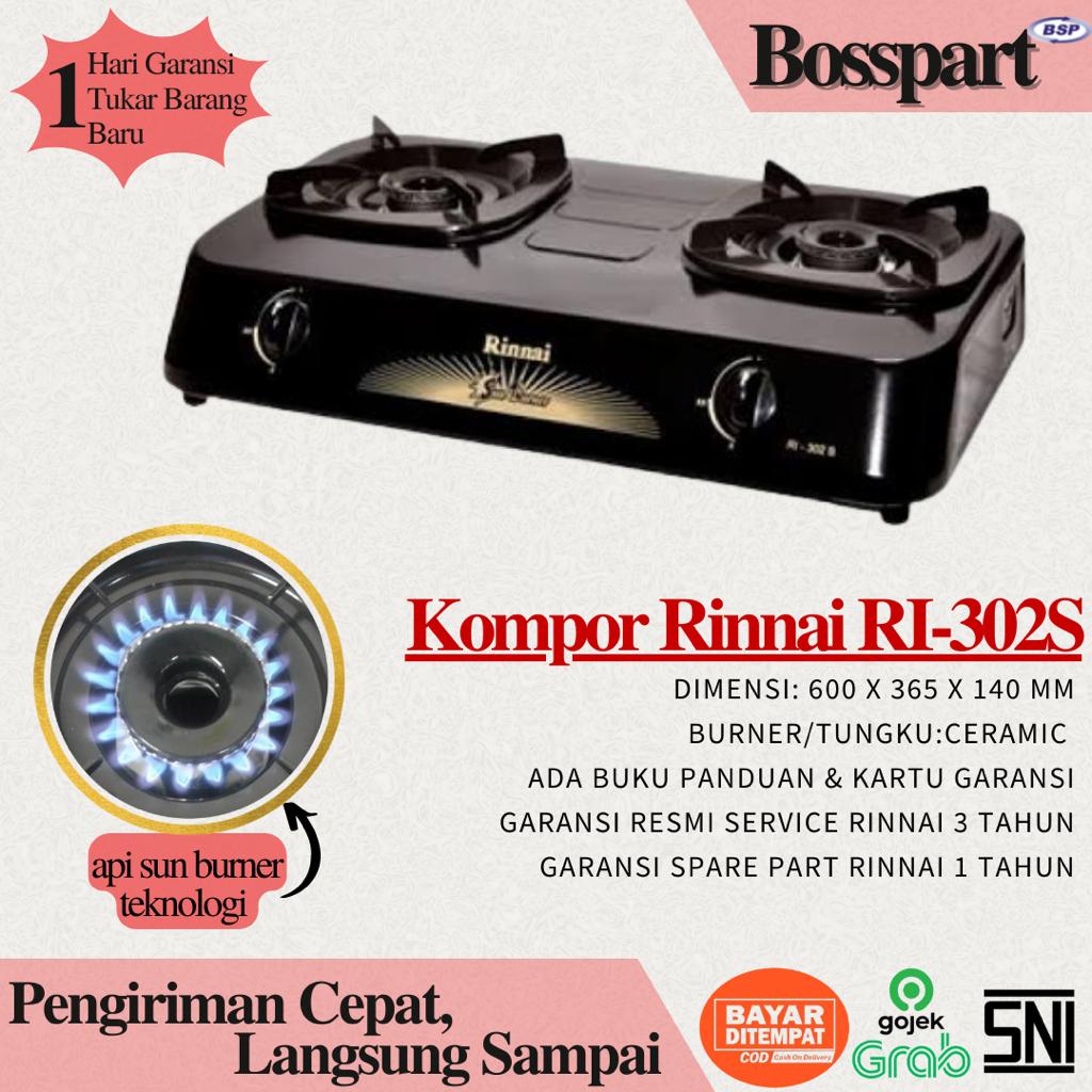 Kompor Gas Rinnai RI 302 S - Kompor Gas 2 Tungku