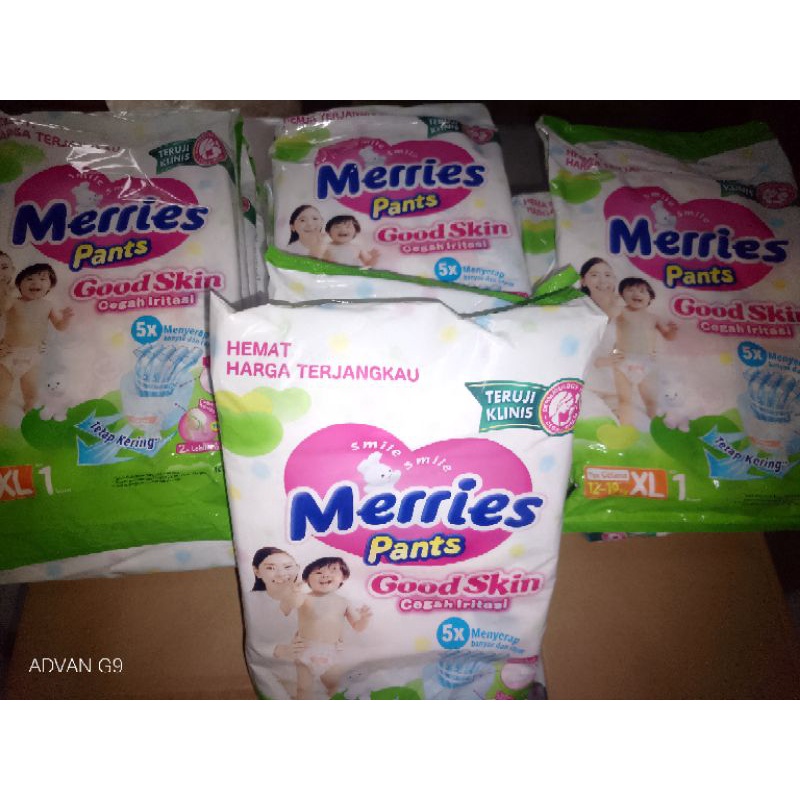 popok merries ukuran XL/ pcs
