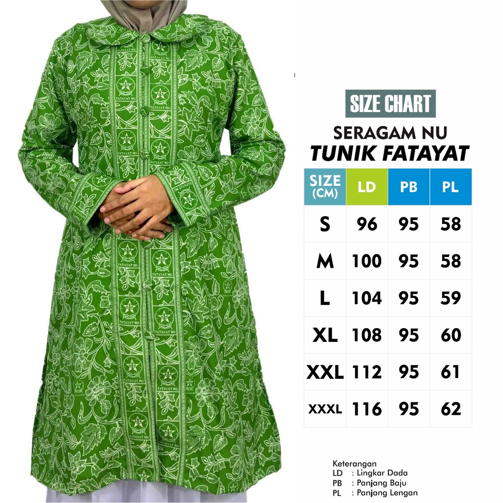 Blus Fatayat Tunik Fatayat Atasan Fatayat Original LPNU
