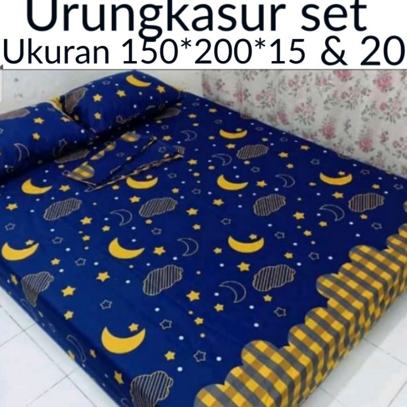 BEST SELER 140*200*20 Dan 100*200*25  SPREI RESLETING FREE BANTAL 2 GULING 1