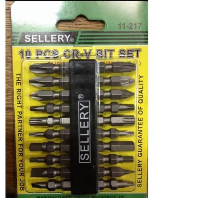10PCS MATA BOR OBENG ANGIN BOR MATA DRIVER SET CRV 65MM SELLERY. MATA BOR ANGIN SELLERY. MATA BOR OB
