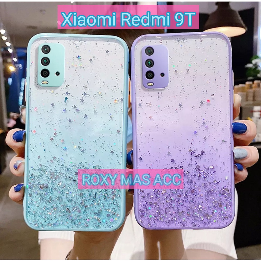 SOFTCASE ( XIAOMI REDMI 9T ) TERBARU CASE DOVE GLITER FUZE TRANSPARAN DENGAN KAMERA PROTEKSI, SOFTCA