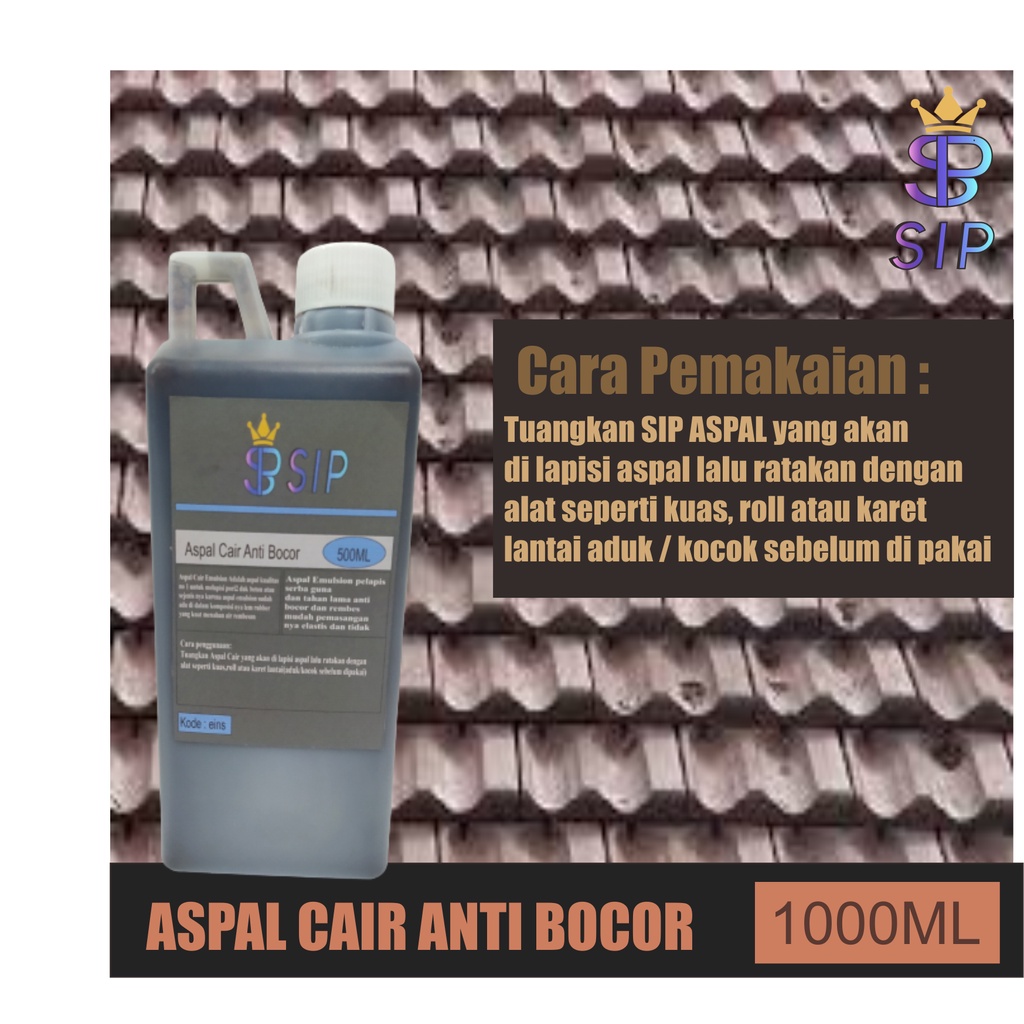 Cat Pelapis Anti Bocor Aspal Cair Anti Bocor 5 liter Asphalt Emulsion for Waterproofing Aspal cair Emulsion Cat pelapis anti bocor dak beton / aspal cair / Asphalt emulsion for WATERPROOFING / bocor dak / atap bocor / anti bocor dan rembes 1kg