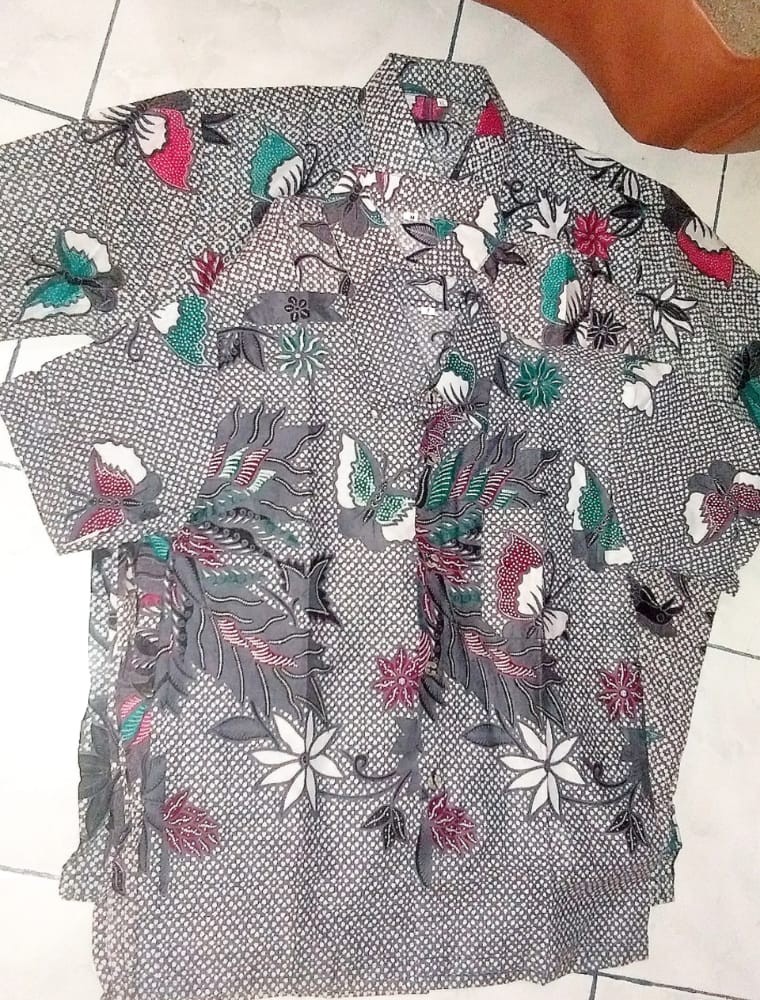 Batik Couple Keluarga Sania Ruffle Ori Ndoro Jowi Dnt Cendrawasih Kupu