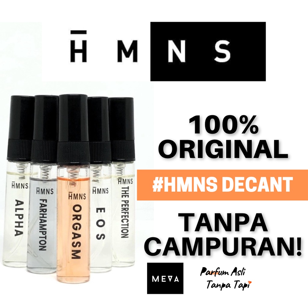 HMNS DECANT PARFUME - 5ML TRAVEL SIZE PARFUM (ORGASM, EOS, ALPHA, FARHAMPTON, THE PERFECTION)