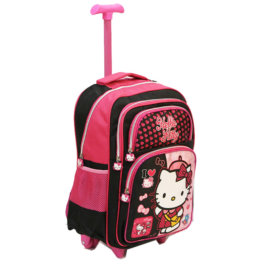 PROMO TERMURAH Tas Trolley Anak Sekolah SD Kucing 4 Kantung - Besar