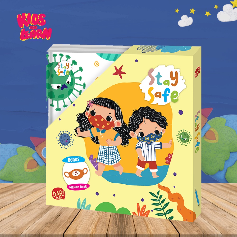 Buku Paket Dongeng Cerita Anak Tema Dirumah Aja Stay Safe Corona Anak Tk Paud