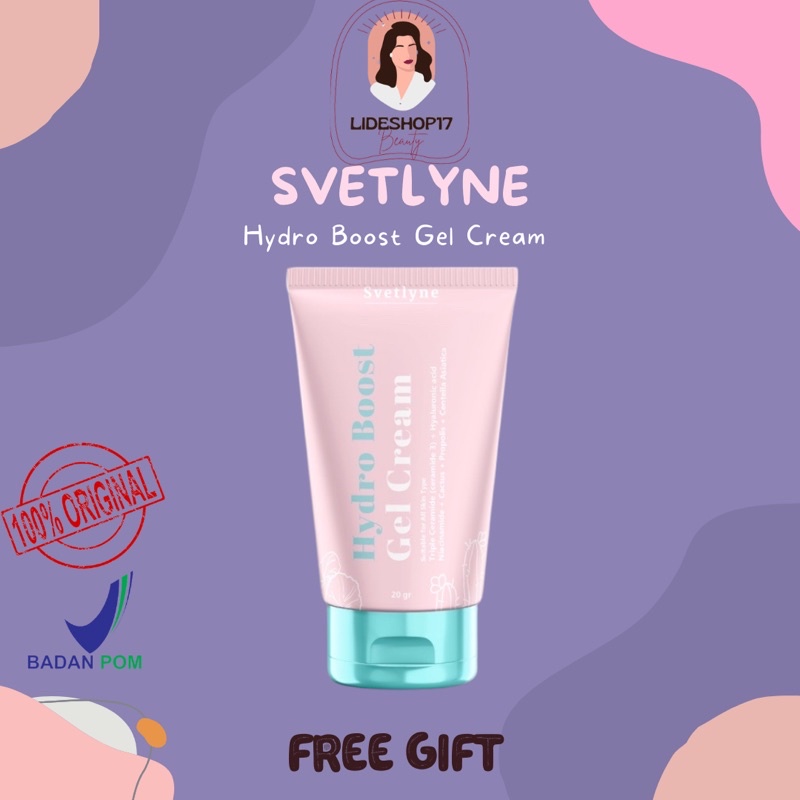 [FREE GIFT] Svetlyne Hdyro Boost Gel Creme // Moisturizer Svetlyn 20 gr // Bpom Approved