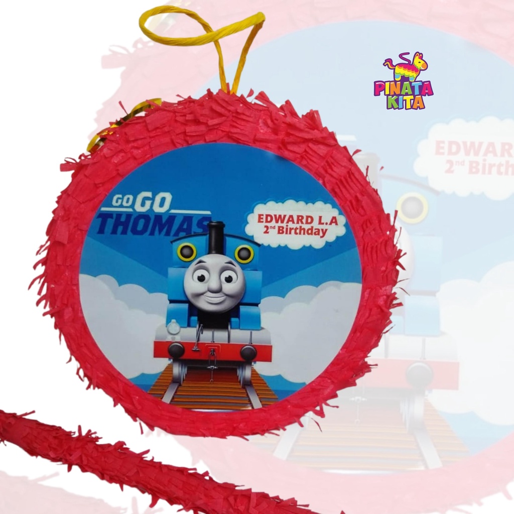 Pinata bulat thomas / Pinata kereta thomas /pinata tabung thomas / pinata thomas & friends / pinata 